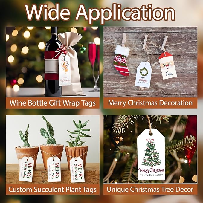 50pcs Custom Merry Christmas Gift Tags Personalized - Image 5