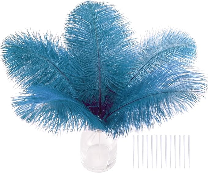 SOGUGOM Turquoise Craft Ostrich Feathers by SOGUGOM