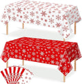 12 Pieces Christmas Snowflake Plastic Party Tablecloth Decorations, 54x108 inch by JectivsPartyDecorations