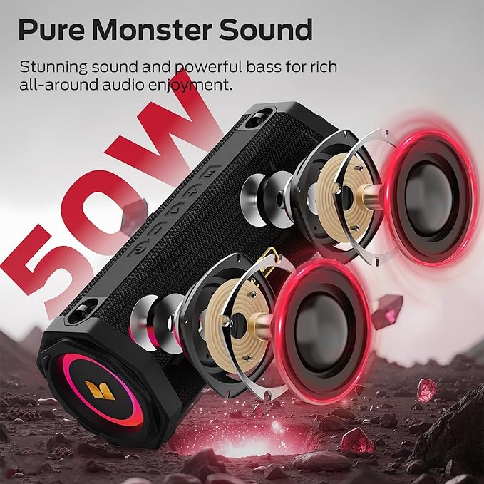 Monster Speaker S200 Wireless Portable Bluetooth Speaker, 24H Playtime - Image 2