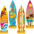 Blulu 4 Pcs Surfboard Table Decorations Surfboard Beach Signs Welcome to by Blulu