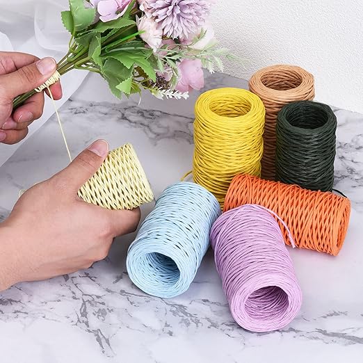 PATIKIL 164 Feet Floral Bind Wire Wrap Twine, 2mm Green Paper-Wrapped Iron Wire - Image 5