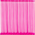 10x10 Hot Pink Tulle Backdrop Curtains by WishCare