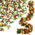 Floweroyal 6 Pack Artificial Flower Garlands 15.8FT Fake Rose Vines Silk by FloweroyalCrafts