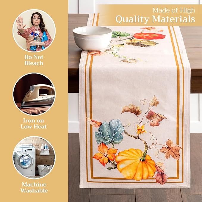 Maison d' Hermine Table Runner 100% Cotton Double Layer Table Runners 72 inches - Image 3
