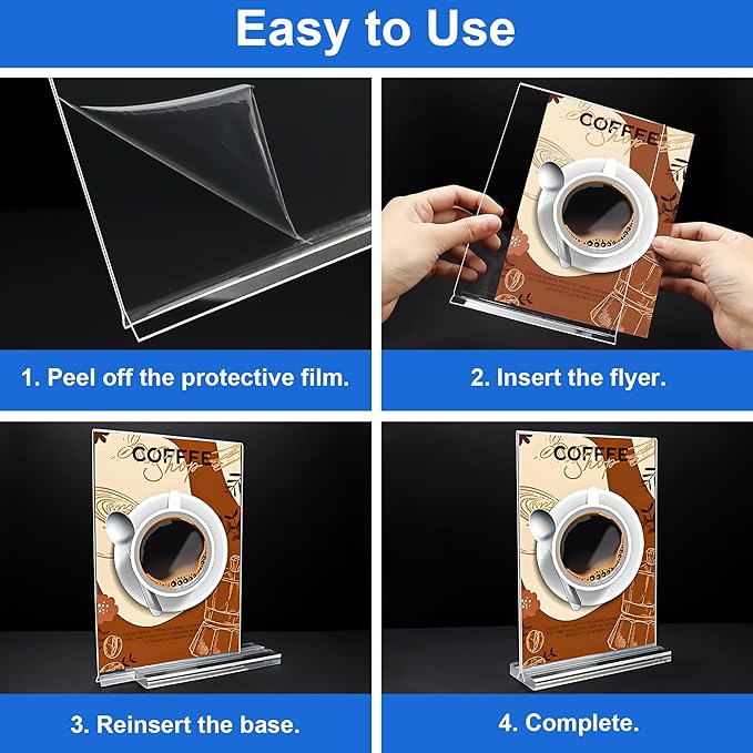 Acrylic Sign Holder 4x6 Vertical Plastic Signs Acrylic Frame Display Signs - Image 7