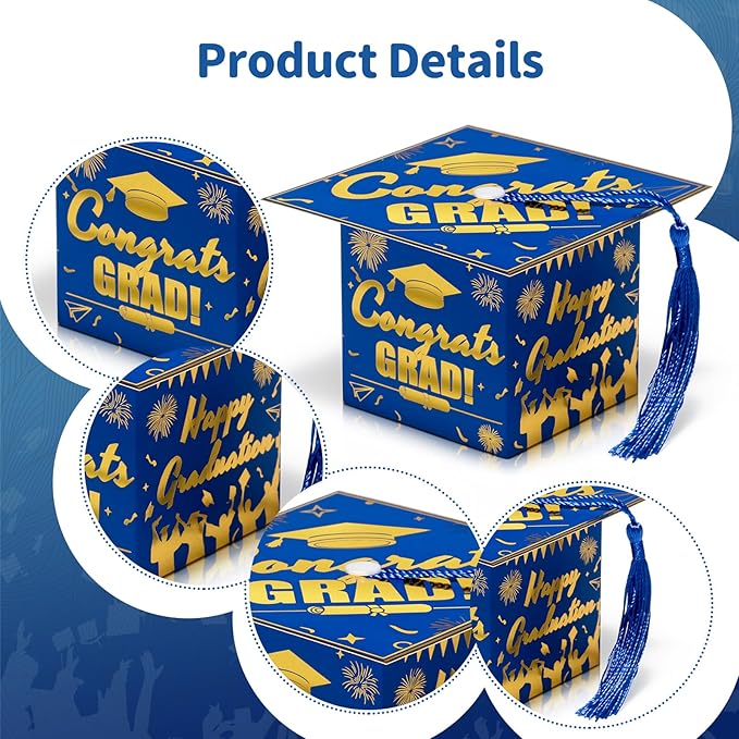 COTOPHER 36 Pack Mini Graduation Cap Gift Boxes, Class of 2025 Graduation Candy - Image 4