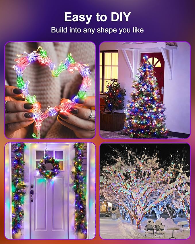 2 Pack Fairy Lights Battery Operated, String Lights Waterproof Silver Wire 5 - Image 3