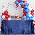 SquarePie Sequin Tablecloth Rectangular 60 x 102 Inch Navy Blue Sparkly Table by SquarePie