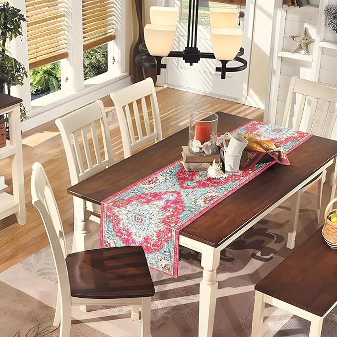 Snycler Table Runner Boho Table Runners Vintage Elegant Farmhouse Table Center - Image 2