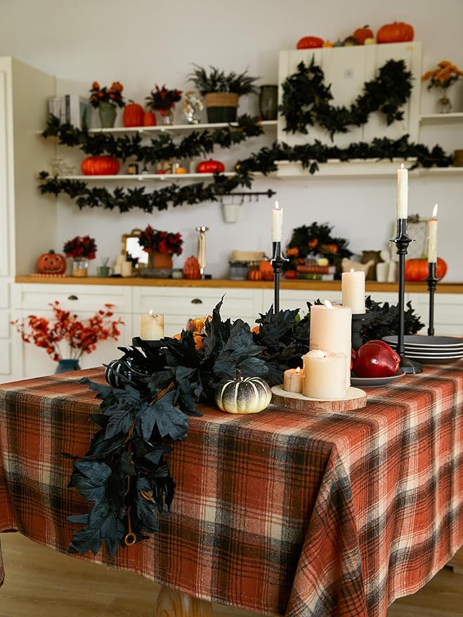 PARTY JOY Black Artificial Maple Leaf Garland - Image 7
