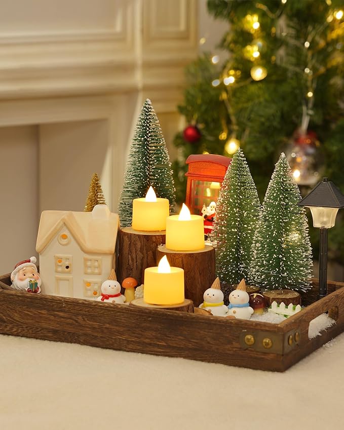Amagic 12/24/50/100/150 Pack LED Tea Lights, Flameless Votive Candles, Battery - Image 4