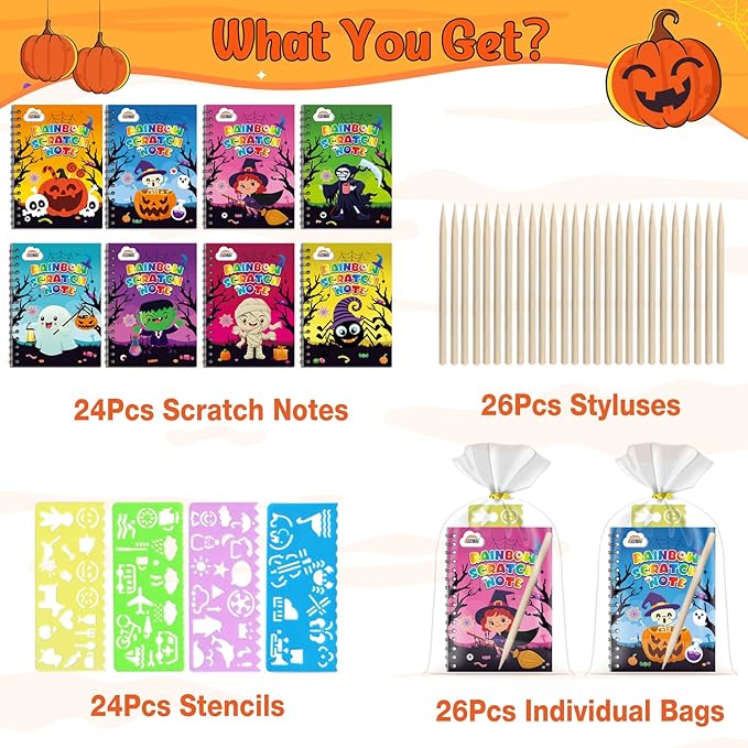 ZMLM Rainbow Scratch Party Favors Kids: Birthday Gifts Toy Bulk Scratch Art - Image 2