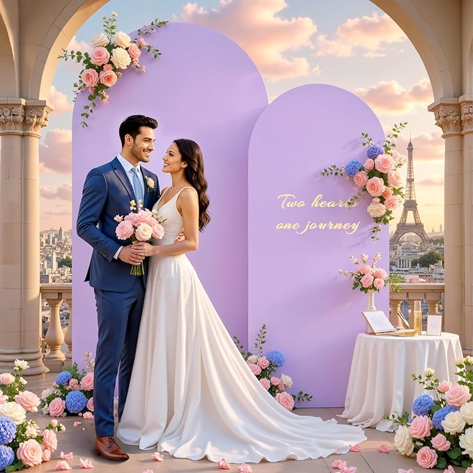 Pink Purple Arch Backdrop Cover - Image 5