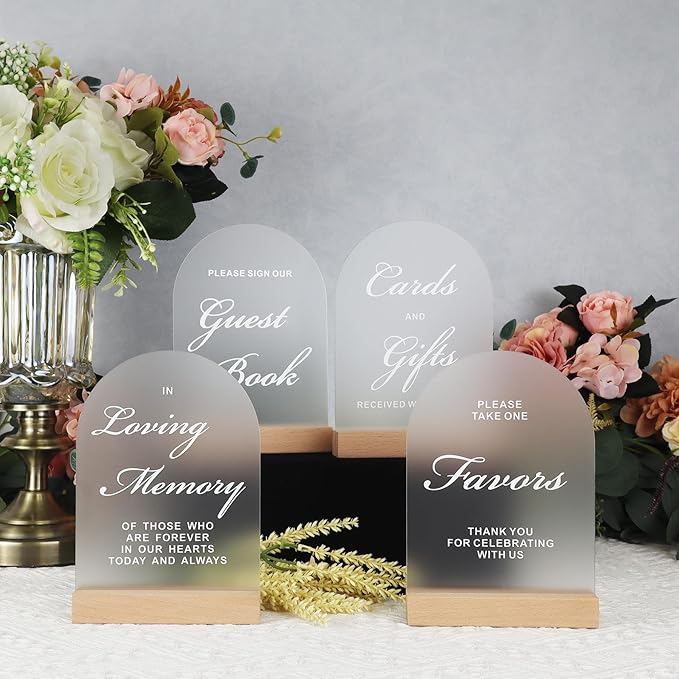 4pc Wedding Sign Set by ORGANTEAM