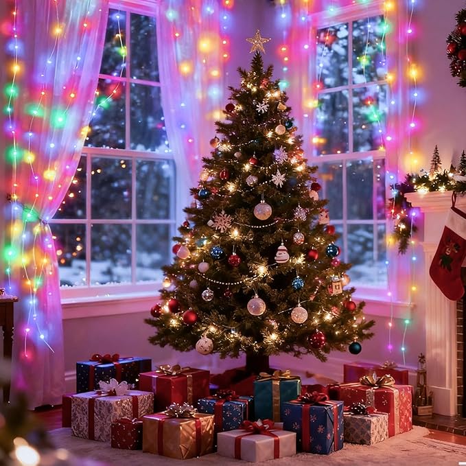 DomeStar 300 LED Fairy Curtain Lights, 9.8ft x 9.8ft Battery Operated - Image 5