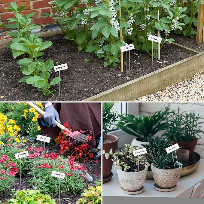 STARTOSTAR 50-Pack Metal Plant Labels, 10.6" Garden Markers Reusable Nursery - Image 6
