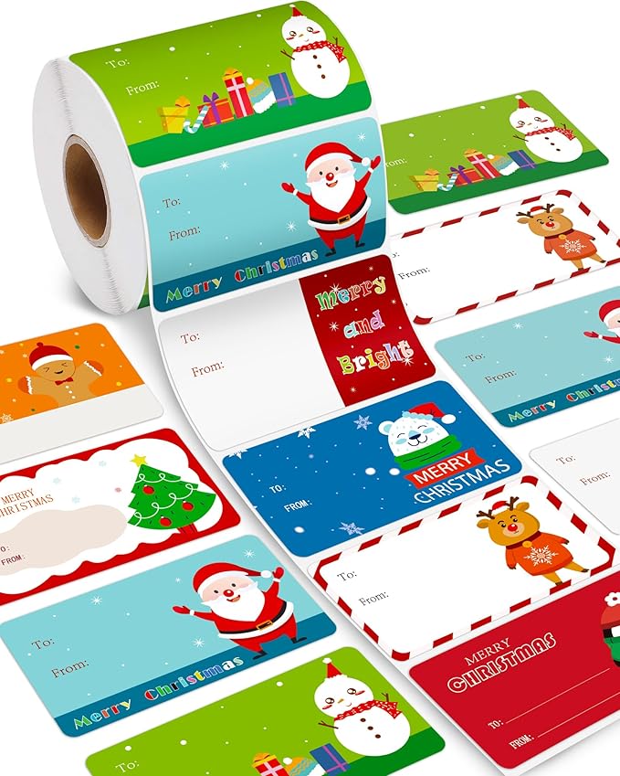 Greingways 500 Christmas Name Tags Stickers by Greingways