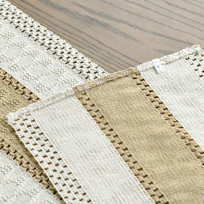 Artoid Mode Burlap Brown Farmhouse Rustic Table Runner, Seasonal Holiday Hollow - Image 5