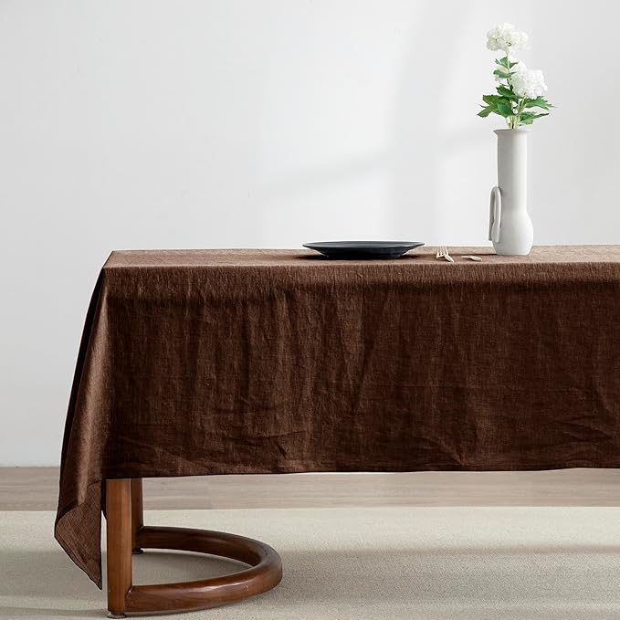 EVERLY 100% Pure Linen Rectangle Tablecloths 60x84Inches - Image 9