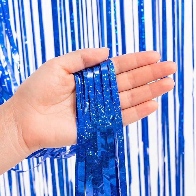 Dark Blue Tinsel Backdrop Streamers - Image 4