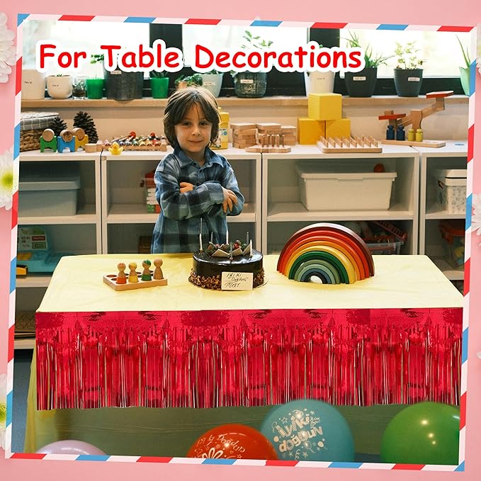 4 Pack 10 Feet Glitter Red Parade Float Decorations - Image 4