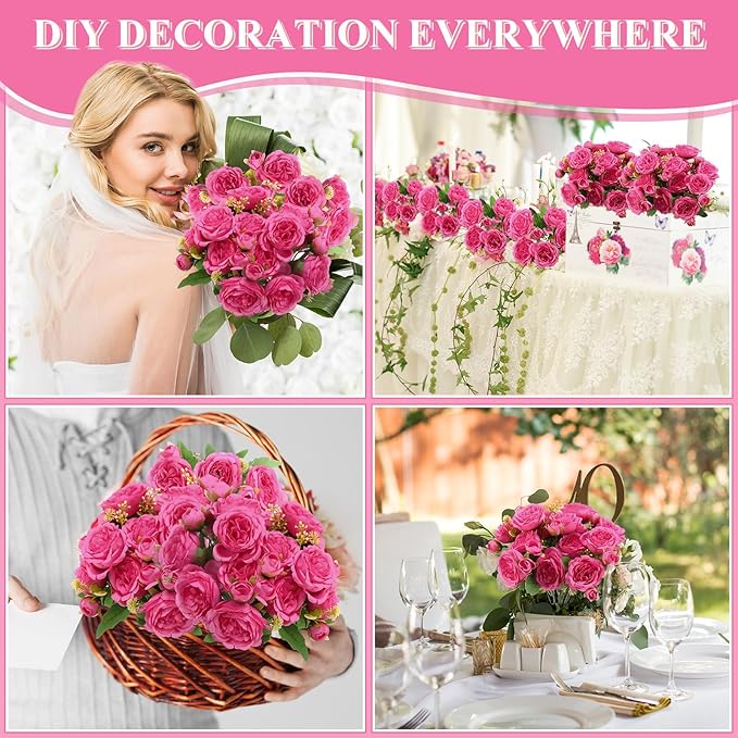 8 Bundles Artificial Peonies Flowers Boho Faux Flowers Arrangements Artificial - Image 4