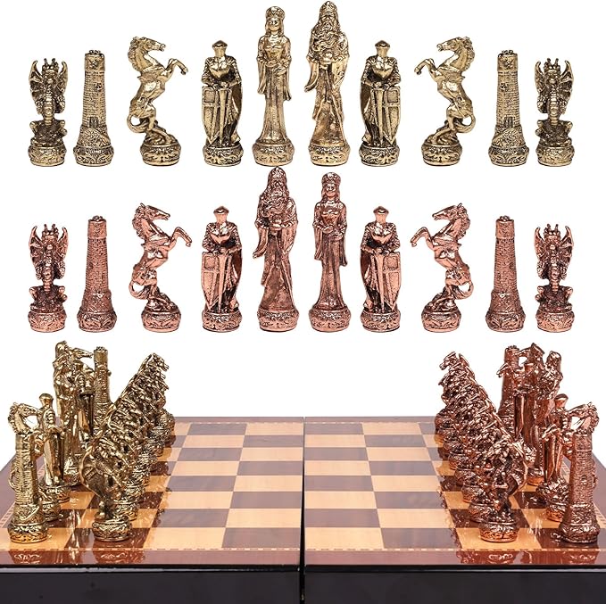 Vintage Figurine Chess Set for Adults and Kids - Image 5