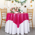 ShinyBeauty Sequin Table Overlay Hot Pink 36''x36'' Small Sequin Tablecloth by ShinyBeauty