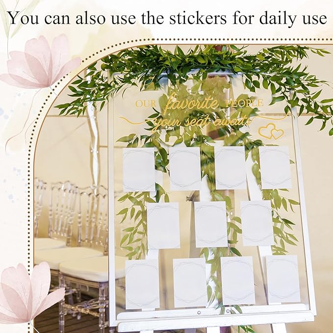 3 Pcs Wedding Seating Chart Decal Stickers DIY Our Favorite People Your Seat - Image 3