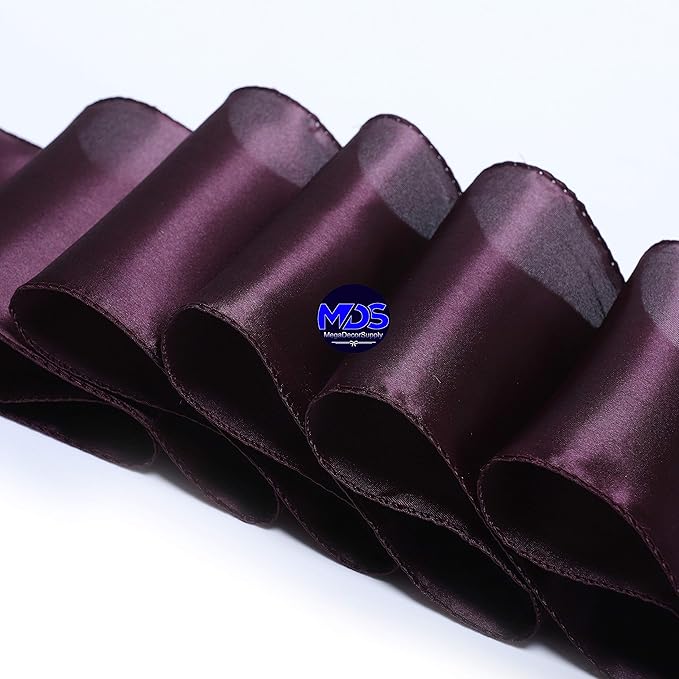 MDS Pack of 125 PCS Satin Chair Sashes Charmeuse Sateen Dining Chair Bows - Image 4