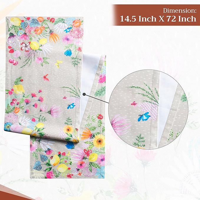 Maison d' Hermine Table Runner 100% Cotton Single Layer Table Runners 72 inches - Image 4