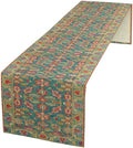 Vintage Boho Floral Table Runner, Rustic Country Farmhouse Teal Red Purple by Unknown