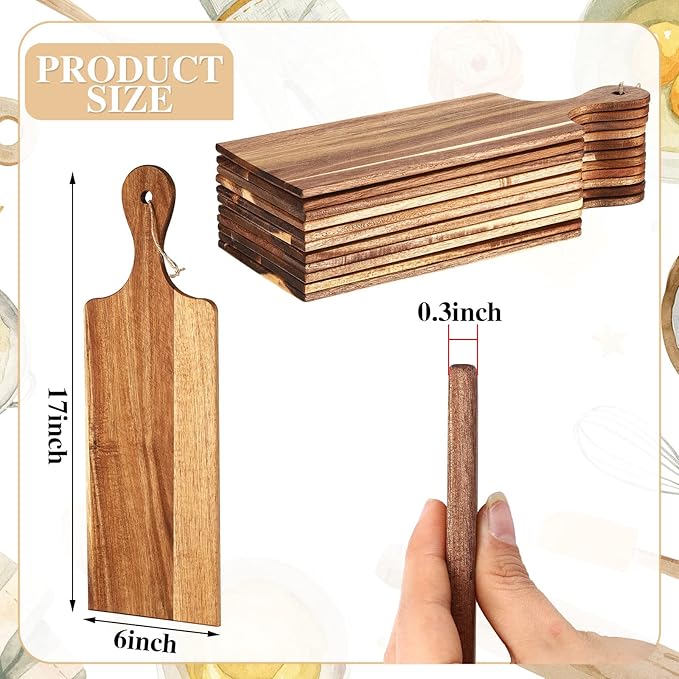 Patelai 12 Packs Wooden Cutting Board Set - Image 2