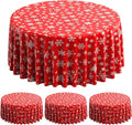 3 Pieces Christmas Snowflake Plastic Party Tablecloth Decorations, Disposable by JectivsPartyDecorations
