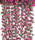 6 Pcs x 8.2 ft Flower Garland Artificial Rose Vine Flowers by PONKING