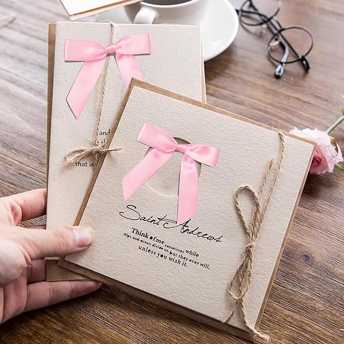 50Pcs Light Pink Twist Tie Bows - Image 6