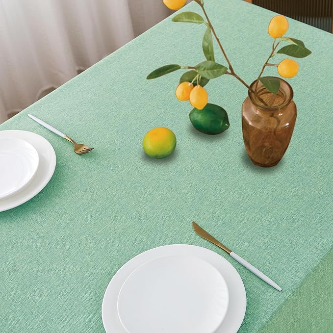 NLMUVW Light Green Linen Tablecloth Rectangle, Sage Table Cloth Farmhouse - Image 2