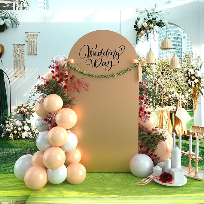 bricia Wedding Arch Backdrop Stand Cover, 7.2FT Double Sided Stretchy Arch - Image 5
