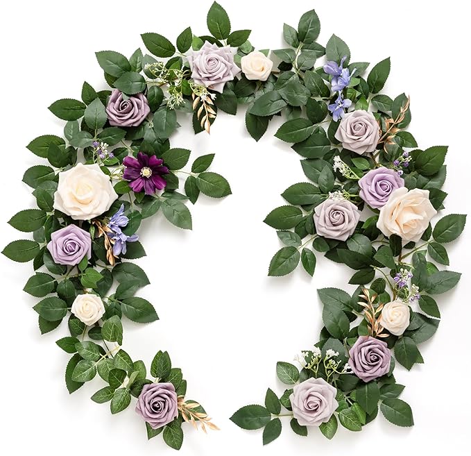 Ling's Moment 5FT Light Purple Artificial Flower Arch by LingsMoment