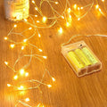 Fairy Lights Battery Operated, 60 LED Fairy String Lights Waterproof Silver by Minetom