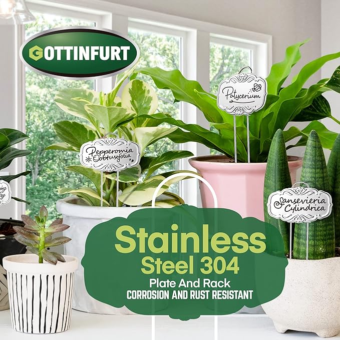 Updated Metal Plant Labels for Garden, 25 Pack Stainless Steel DIY Plant - Image 2
