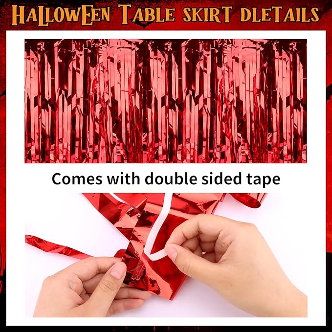 28x106 Inch Red Sequin Tablecloth - Image 5