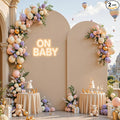 Nude Arch Backdrop Cover for Wedding, 7.2FT 6FT Set of 2 Stretchy Spandex by Besutolife