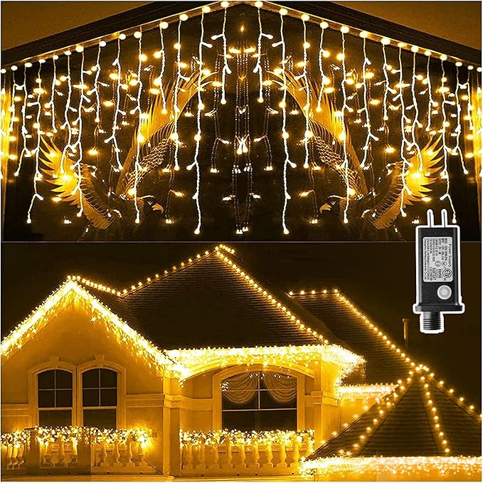 KNONEW 164FT 1600 LED Christmas Lights Outdoor Decoration by KNONEW