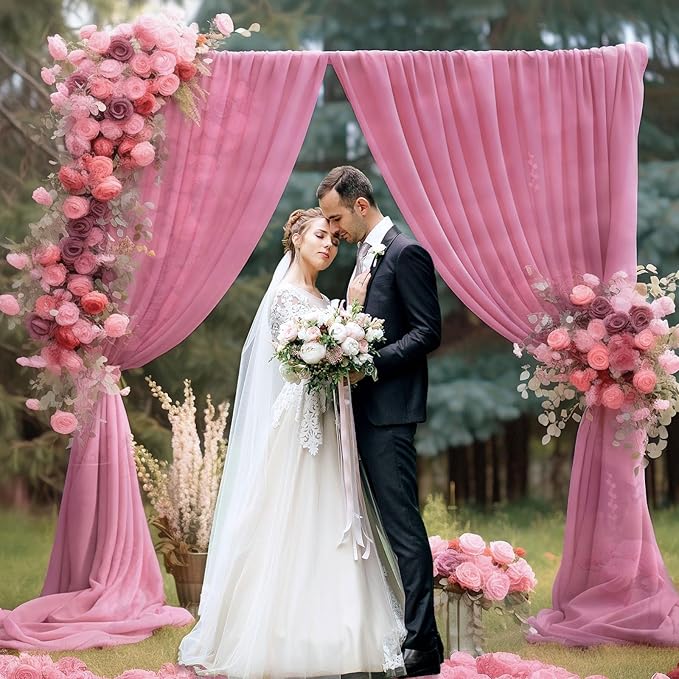 10 x 10 Feet New Pink A Backdrop Curtain - Image 6