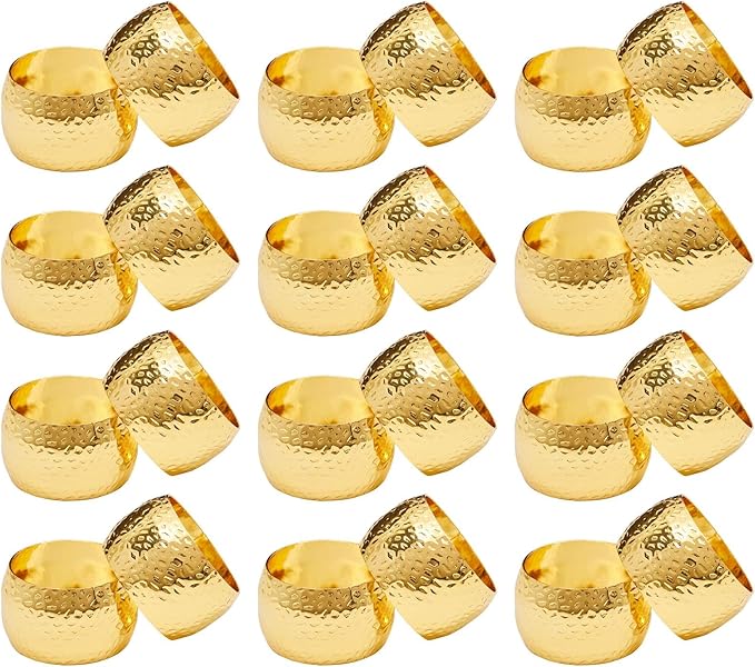 Farmlyn Creek Gold Napkin Ring Set of 12 by FarmlynCreek