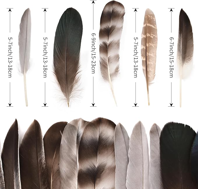 MAOFENG 20pcs Natural Pheasant Feathers 5 Styles 5-9 inches 13-23cm - Image 3