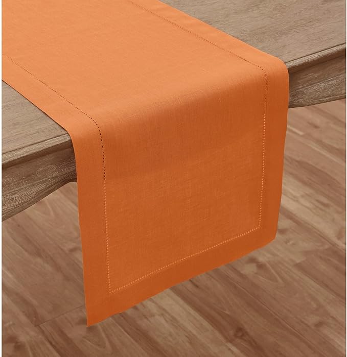 Solino Home Linen Pumpkin Table Runner 144 Inches Long - Image 2