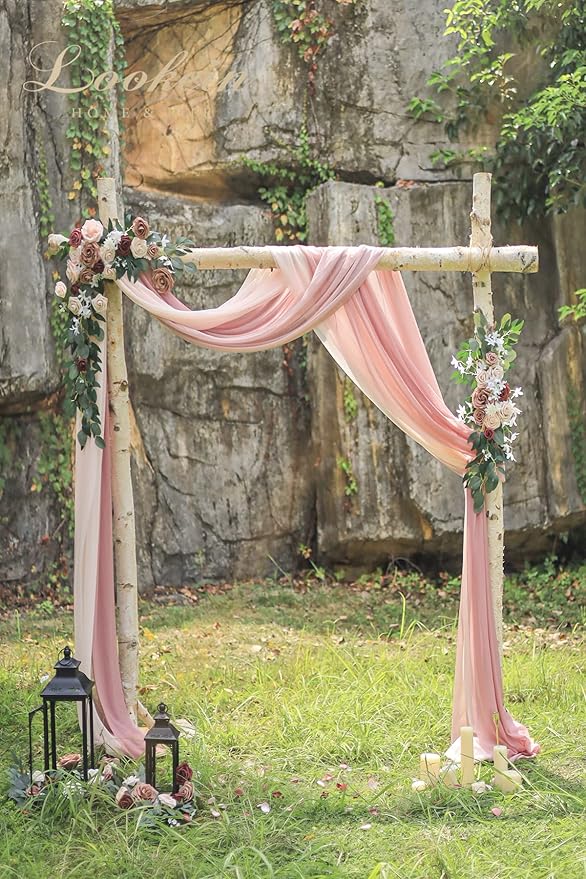 Lookein Arch Drapes for Wedding Party Reception Backdrop Wedding Arbor - Image 4